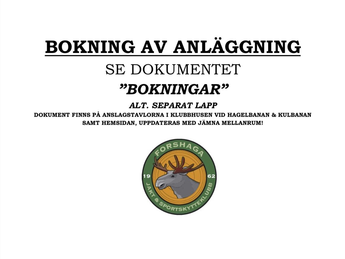 Bokning av anläggning